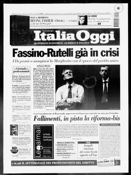 Italia oggi : quotidiano di economia finanza e politica